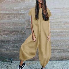 Jumpsuit ZANZEA Overalls for Women Long Jumpsuits Ladies Elegant Long Pants Playsuit 2019 New Plus Size Rompers Womens Jumpsuit