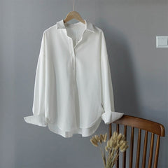 White Black Shirts Ladies Long Sleeve Polo Shirts Fall 2019 Women Tops Korean Fashion blusas mujer