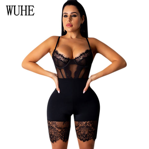 OMSJ Women Cartoon Printed Long Sleeve Plunge V-neck Sleep Bodycon Romper Slim Fit Stretch Sexy Summer Slim Fit Sheath Playsuits