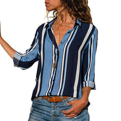 2019 New Fashion Print Women Blouses Long Sleeve Turn-down Collar Chiffon Blouse Shirt Casual Tops Plus Size Elegant Work Shirt