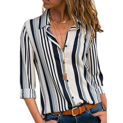 2019 New Fashion Print Women Blouses Long Sleeve Turn-down Collar Chiffon Blouse Shirt Casual Tops Plus Size Elegant Work Shirt