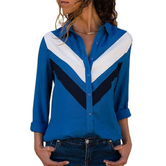 2019 New Fashion Print Women Blouses Long Sleeve Turn-down Collar Chiffon Blouse Shirt Casual Tops Plus Size Elegant Work Shirt
