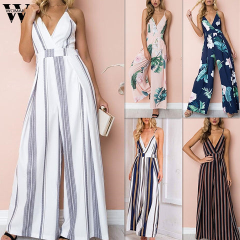 OMSJ Women Cartoon Printed Long Sleeve Plunge V-neck Sleep Bodycon Romper Slim Fit Stretch Sexy Summer Slim Fit Sheath Playsuits
